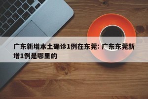 广东新增本土确诊1例在东莞: 广东东莞新增1例是哪里的