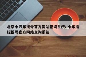北京小汽车摇号官方网站查询系统: 小车指标摇号官方网站查询系统