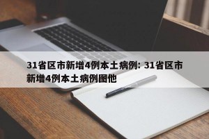 31省区市新增4例本土病例: 31省区市新增4例本土病例图他